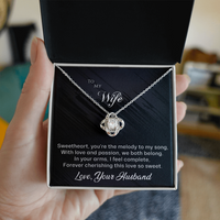 Load image into Gallery viewer, To my Wife - You&#39;re the Melody to My Song - Love Knot Necklace
