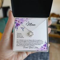 Load image into Gallery viewer, To Mom - Thank you for believing in me - Love Knot Necklace
