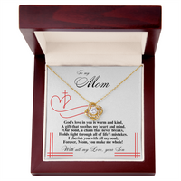 Load image into Gallery viewer, To my Mom - God&#39;s love in you is warm and kind - Love Knot Necklace
