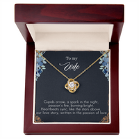 Load image into Gallery viewer, To my Wife - Cupids arrow - Love Knot Necklace
