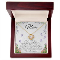 Load image into Gallery viewer, To My Mom - God Made Moms -Love Knot Necklace
