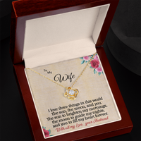 Load image into Gallery viewer, To my Wife - I love 3 things - Love Knot Necklace
