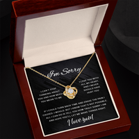 Load image into Gallery viewer, I&#39;m Sorry - I Love You With All My Heart - Love Knot Necklace

