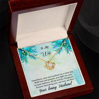 Load image into Gallery viewer, To my Wife - Your my sunshine on a rainy day - Love Knot Neckalce
