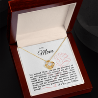 Load image into Gallery viewer, To my Mom - You Are The Heartbeat - Love Knot Necklace
