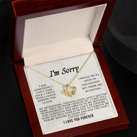Load image into Gallery viewer, I&#39;m Sorry - I did something I can&#39;t take back - Love Knot Necklace
