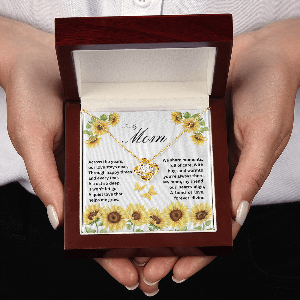 To My Mom - A Trust So Deep - Love Knot Necklace