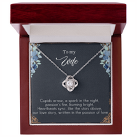Load image into Gallery viewer, To my Wife - Cupids arrow - Love Knot Necklace
