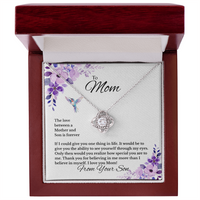 Load image into Gallery viewer, To Mom - Thank you for believing in me - Love Knot Necklace
