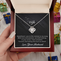 Load image into Gallery viewer, To my Wife - You&#39;re the Melody to My Song - Love Knot Necklace
