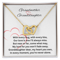 Load image into Gallery viewer, Grandmother &amp; Granddaughter - My Love For You Won&#39;t Fade Away -  Interlocking Hearts Necklace
