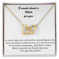 Load image into Gallery viewer, I would Shank a Bitch for you - Interlocking Hearts Necklace - Friendship Necklace
