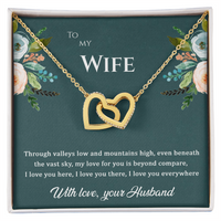 Load image into Gallery viewer, To my Wife - My love for you is beyond compare - Interlocking Hearts Necklace
