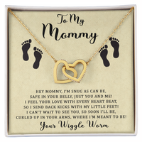 Load image into Gallery viewer, To My Mommy - Safe In Your Belly - Interlocking Hearts Necklace

