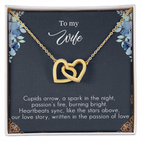 Load image into Gallery viewer, To my Wife - Cupids arrow - Interlocking Hearts Necklace
