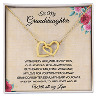 Load image into Gallery viewer, Grandmother &amp; Granddaughter - My Love for You will Never Fade Away - Interlocking Hearts Necklace
