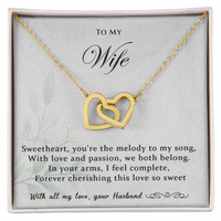Load image into Gallery viewer, To my Wife - You're the melody to my song - Interlocking Hearts Necklace
