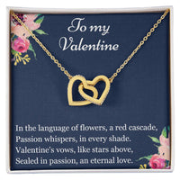 Load image into Gallery viewer, To my Valentine - Interlocking Hearts Necklace
