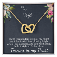 Load image into Gallery viewer, To my Wife - Forever in my Heart - Interlocking Hearts Necklace
