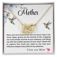Load image into Gallery viewer, To My Mother -Your Love Has Poured Into My Soul - Interlocking Hearts Necklace
