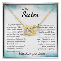 Load image into Gallery viewer, To my Sister - Interlocking Hearts Necklace
