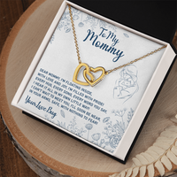 Load image into Gallery viewer, To My Mommy - I Can&#39;t Wait To Meet You - Interlocking Hearts Necklace

