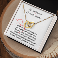 Load image into Gallery viewer, Grandmother &amp; Granddaughter - My Love For You Won&#39;t Fade Away -  Interlocking Hearts Necklace
