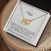 Load image into Gallery viewer, To my Wife - You're the melody to my song - Interlocking Hearts Necklace
