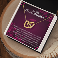 Load image into Gallery viewer, To My Granddaughter - Our Bond Grows Stronger - Interlocking Hearts Necklace
