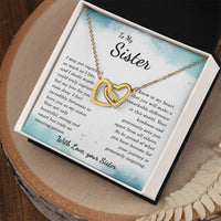 Load image into Gallery viewer, To my Sister - Interlocking Hearts Necklace
