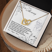 Load image into Gallery viewer, To my Mommy - Just taking my time - Interlocking Hearts Necklace

