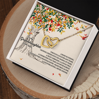 Load image into Gallery viewer, Grandmother &amp; Granddaughter - Hearts Beat as One - Interlocking Hearts Necklace
