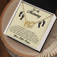 Load image into Gallery viewer, To My Mommy - Our Hearts Beat Together - Interlocking Hearts Necklace
