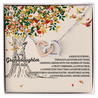 Load image into Gallery viewer, Grandmother &amp; Granddaughter - Hearts Beat as One - Interlocking Hearts Necklace
