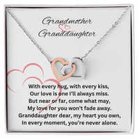 Load image into Gallery viewer, Grandmother &amp; Granddaughter - My Love For You Won&#39;t Fade Away -  Interlocking Hearts Necklace
