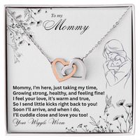 Load image into Gallery viewer, To my Mommy - Just taking my time - Interlocking Hearts Necklace
