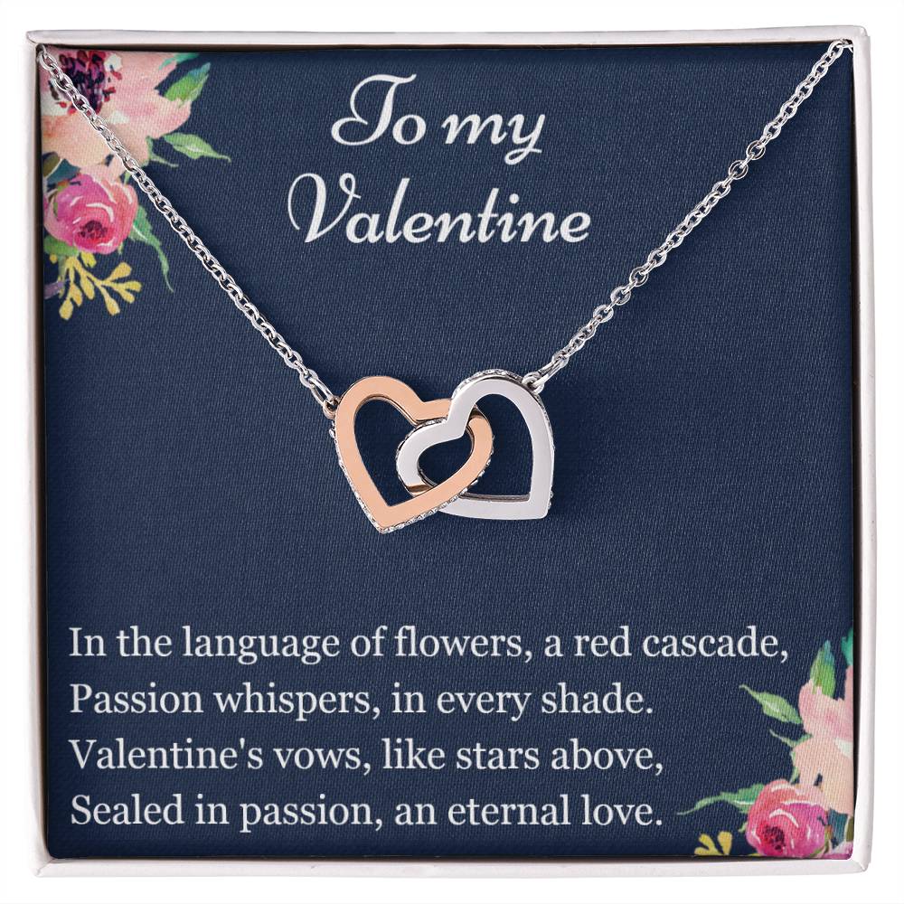 To my Valentine - Interlocking Hearts Necklace