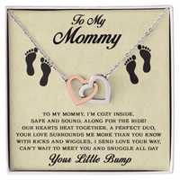 Load image into Gallery viewer, To My Mommy - Our Hearts Beat Together - Interlocking Hearts Necklace

