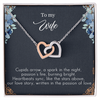 Load image into Gallery viewer, To my Wife - Cupids arrow - Interlocking Hearts Necklace
