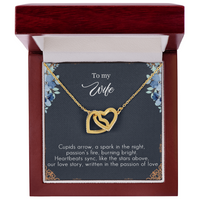 Load image into Gallery viewer, To my Wife - Cupids arrow - Interlocking Hearts Necklace
