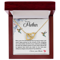 Load image into Gallery viewer, To My Mother -Your Love Has Poured Into My Soul - Interlocking Hearts Necklace
