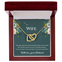 Load image into Gallery viewer, To my Wife - My love for you is beyond compare - Interlocking Hearts Necklace
