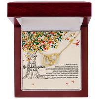 Load image into Gallery viewer, Grandmother &amp; Granddaughter - Hearts Beat as One - Interlocking Hearts Necklace
