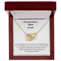 Load image into Gallery viewer, I would Shank a Bitch for you - Interlocking Hearts Necklace - Friendship Necklace
