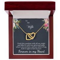 Load image into Gallery viewer, To my Wife - Forever in my Heart - Interlocking Hearts Necklace
