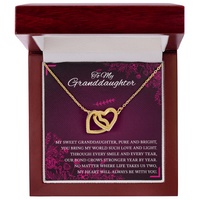 Load image into Gallery viewer, To My Granddaughter - Our Bond Grows Stronger - Interlocking Hearts Necklace

