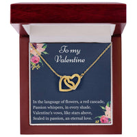 Load image into Gallery viewer, To my Valentine - Interlocking Hearts Necklace
