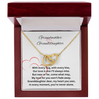 Load image into Gallery viewer, Grandmother &amp; Granddaughter - My Love For You Won&#39;t Fade Away -  Interlocking Hearts Necklace
