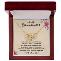 Load image into Gallery viewer, Grandmother &amp; Granddaughter - My Love for You will Never Fade Away - Interlocking Hearts Necklace
