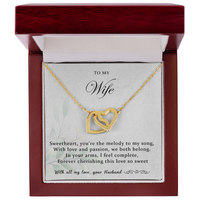 Load image into Gallery viewer, To my Wife - You're the melody to my song - Interlocking Hearts Necklace
